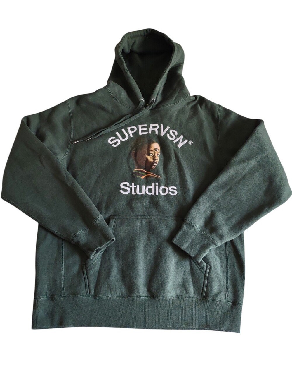 Supervsn Studios Large 3rd Eye Green Hoodie